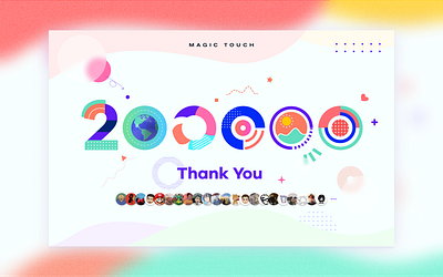 200,000 Users design illustration