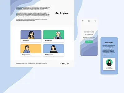 RE:Design - Korean Language Learning Platform 2 app branding concept design how to study korean korean language learning learning korean redesign ui web