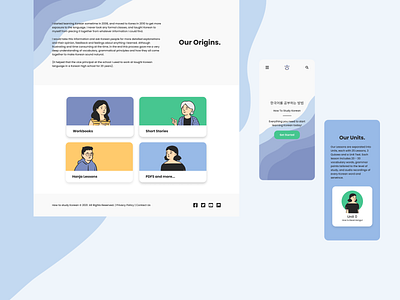 RE:Design - Korean Language Learning Platform 2 app branding concept design how to study korean korean language learning learning korean redesign ui web