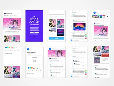 Colab App Interface art direction design digital art graphic design interface photoshop product design ui ui ux web design