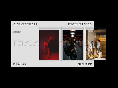 Experimental UI design - no. 3 about brutalism contact experimental landing landing page photography typography ui uidesign underground uxui webdesign works