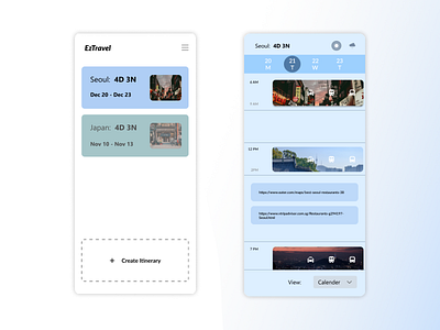 Itinerary - 079 079 app daily ui dailyui dailyui006 day 079 design itinerary ui ux web design