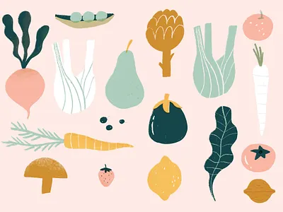 Groceries beets cookbook fennel food fruit groceries grocery illustrated illustration notepads recipes vegan vegetables vegetarian veggies walnuts yummy