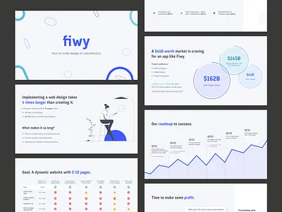 Fiwy - Pitch Deck / Presentation design development download free illustration minimal pitch pitch deck presentation startup ui web website website design wordpress