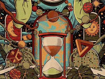 Art is Beautiful art cosmos eye hand illustration mistic music portal poster psychedelic retro sci fi scifi texture vintage