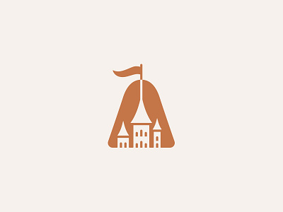 cAstle brand identity branding creative design illustration letter logo logotype minimal negative space