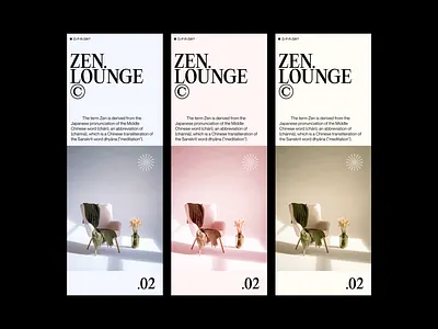 ZEN.LOUNGE.3 concept design ui uiux ux