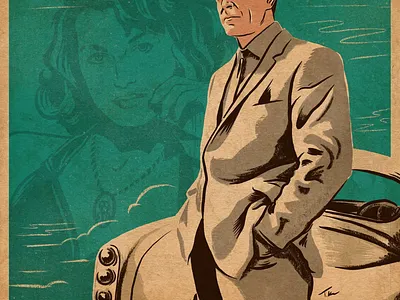 James Bond drawing illustration james bond portrait procreate spy