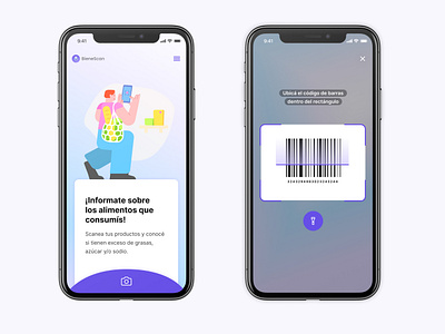BieneScan design etiquetado ley de etiquetado scan ui ux web app