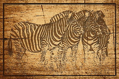 Zebras cutting board wood art woodwork