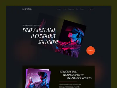 Technology & IT Solutions Concept branding design innovation it it solutions minimal modern solutions technology ui uiux uiuxdesign ux