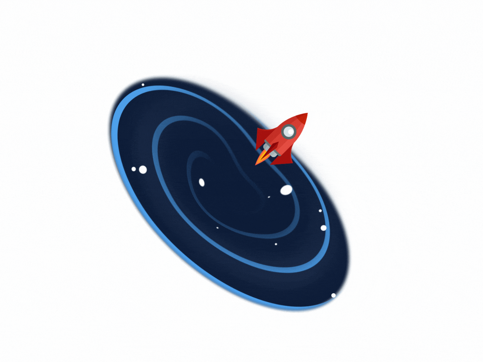 Li'l rocket animation black hole effort illustration intension little motion design motion graphics power pull rocket space struggle trouble try