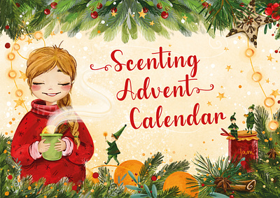 Scenting Advent Calendar advent calendar artwork book cover cartoon character character design children illustration childrens illustration christmas christmas book cute illustrations design digital art digital illustration graphic design illustration kidlit picture book procreate publishing