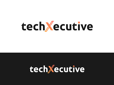 techxecutive brand branding cto design letter logo software tech technology wordmark x