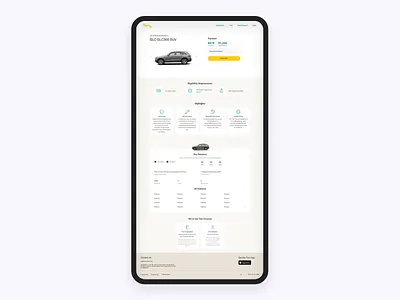 Vehicle Description Page branding graphic design ui