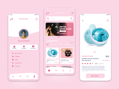 Maxima - Ecommerce Mobile App adbux app appdesign branding design designstudio ecommerce ecommerceapp fashion mobileapp shopify typography ui uidesign ux uxdesign webdesign