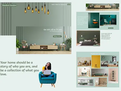 Munford design furniture green ui ux web design