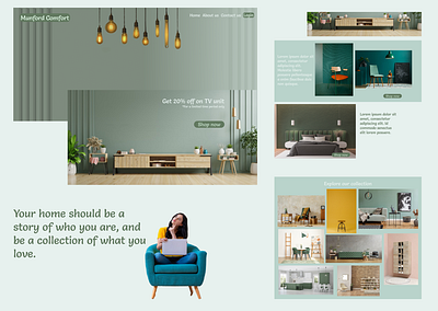 Munford design furniture green ui ux web design