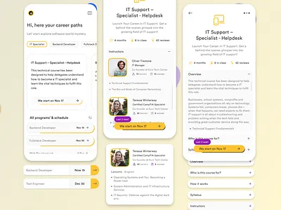 Online course app app course creative design designer education figma mobile online learning ui ux website