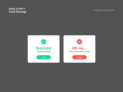 Daily UI 011 - Flash Message app dailyui design ui uidesign visual design