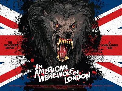 An American Werewolf in London Poster alternative film poster alternative movie poster an american werewolf in london brand brand design branding christopher cox design film poster graphic design illustration movie poster design movie posters vector vector art vector illustration