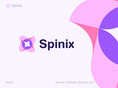 Spinix logo design app brand branding branding and identity connection design flat geometry identity identity branding logo logo design logo design branding logo maker logo mark symbol icon logos logotype minimal monogram spinix
