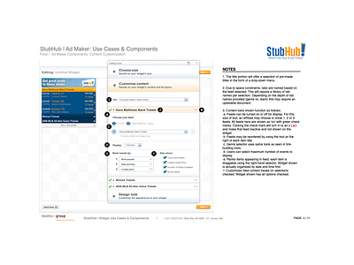 StubHub Affiliate Platform ad app design ui ux
