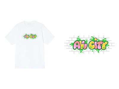 All City Graffiti T-Shirt branding design illustration logo vector