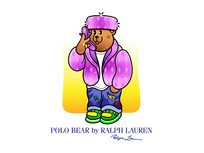 Ralph Lauren Polo Bear Killa Cam design illustration vector