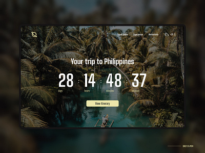 Travel countdown timer countdown timer daily ui dailyui design figma landing page nature travel ui