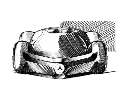 Mercedes Silver Arrow - practice sketch automotive automotive design car design design exterior design sketch sustainability transportation design