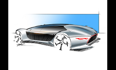 Mercedes Practice Sketch #3 (silver arrow) automotive automotive design car design design exterior design sustainability transportation design