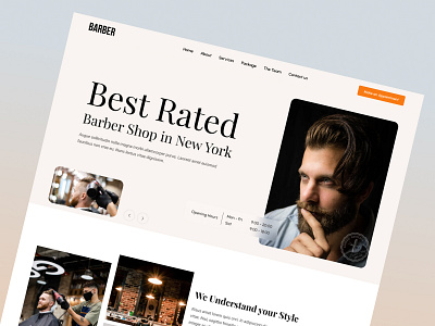 Barber Shop barber shop barber webflow landing branding clean design graphic design hero illustration landing madeinwebflow salon salon website spa webflow website ui user interface userexpirience ux webflow