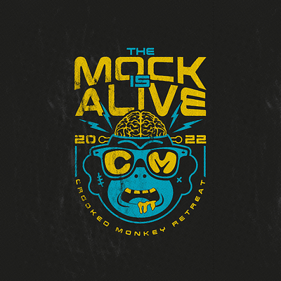 The Mock is Alive apparel frankestein illus illustration illustration art illustrations mock mockup monkey tshirt design zombie