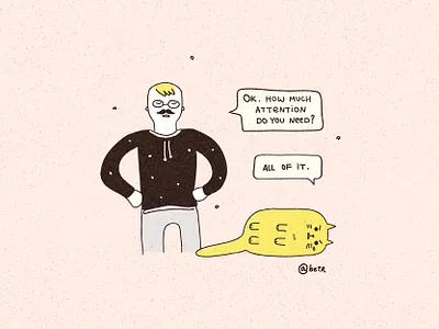 Meow attention book cat depreassion fun hand drawn humor illustration lonely mem pet relationships retro look sketchy website illustration