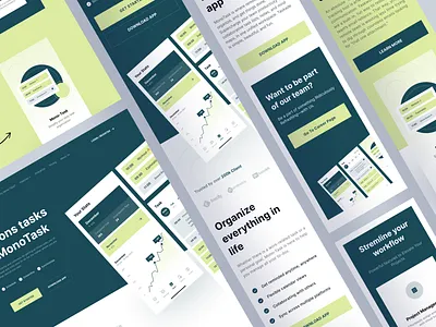 MonoTask - Responsive Design app homepage landing landing design landing page mobile app responsive sass task web web design website