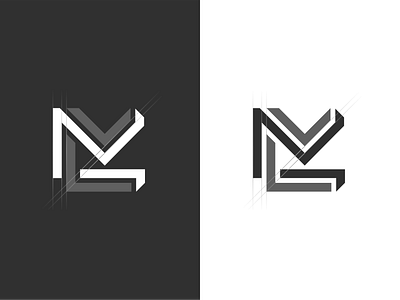 NL Initial logo 3d animation app apparel branding combination company design graphic design grid icon illustration letter logo mark motion graphics new simple symbol ui