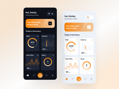 Health Tracking App app branding design illustration ui ux vector