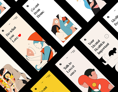 Mental Health app app beautidul branding clean colour dark design guide health high illustration logo minimal shop ui ux vector web