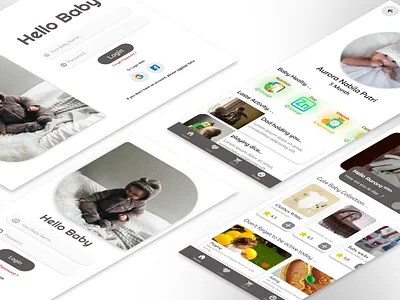 UI UX Design Baby Apps apps design baby design design grafich illustration ui ux web design wireframe