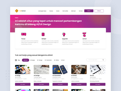 Website to find new jobs in UI/UX Design field akcrev awesome clean elegant jobseekers uidesign uiicon uiux ux uxdesign uxillustration uxwriter webdesign website