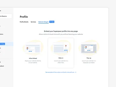 Superpeer Website Widgets superpeer ui user experience ux website widgets whitespaces widget widgets