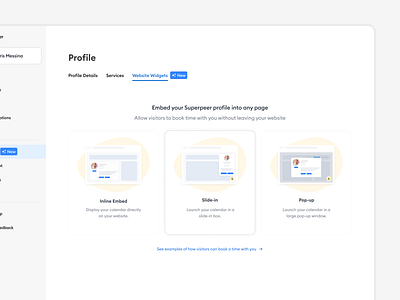 Superpeer Website Widgets superpeer ui user experience ux website widgets whitespaces widget widgets
