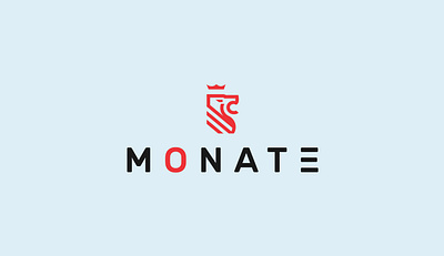 Monate branding cown design dribbble graphic design illustration king lion logo minimal minimalist red roar royal trending