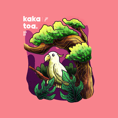 Kakatoa animal background branding character clipstudio design graphic design illustration logo photoshop portrait