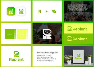 Replant logo branding branding custom logo design eco logo icon identity illustration leaf leaf logo leaves logo logo logo design logo mark nature logo organic logo plant r logo replant symbol