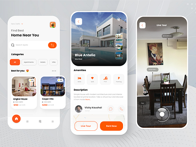 Real Estate App UI app design app interaction design mobile application property design property ui property ux real estate app design real estate app ui real estate app ux ui ui design ux ux design