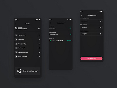 User Profile Screen android app clean design ios mobile mobileui profile profile setting setting ui uiux user interface