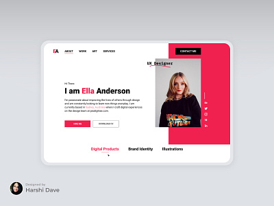 Website Design : Portfolio app branding design icon illustration logo typography ui ux vector