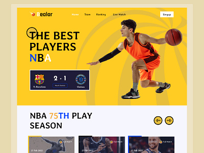 Sports Game Website homepage landing landing page landingpage web web design webdesign website